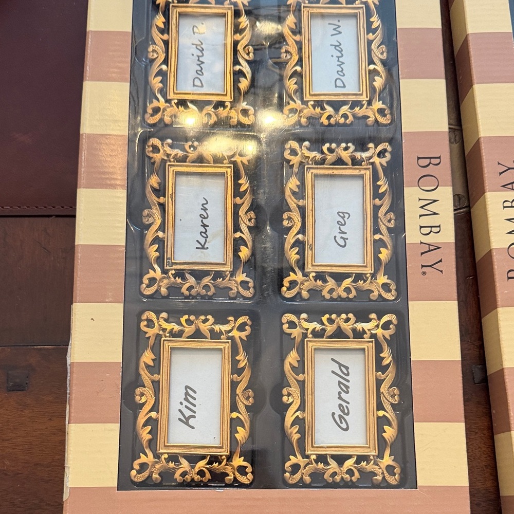Bombay Gold Decorative Place Card Frames
